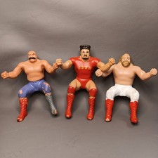 Lot of 3 VTG THUMB WRESTLERS LJN WWF WWE Iron Sheik, John Studd, Nikolai Volkoff