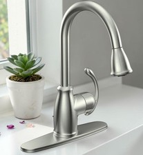 MOEN Terrace Chrome One-Handle High Arc Pulldown Kitchen Sink Faucet