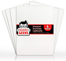 6 Pack 9x12" Dry Erase Boards for Kids Students Double-Sided Mini Whiteboard