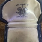 Antique Vintage Ring Presentation Box Blue Gold Old — photo 3