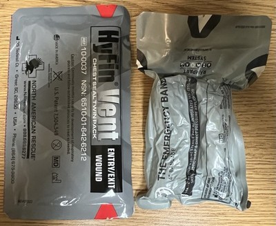 Trauma Pack - 1 Israeli Bandage And 1 Chest Seal - NIP