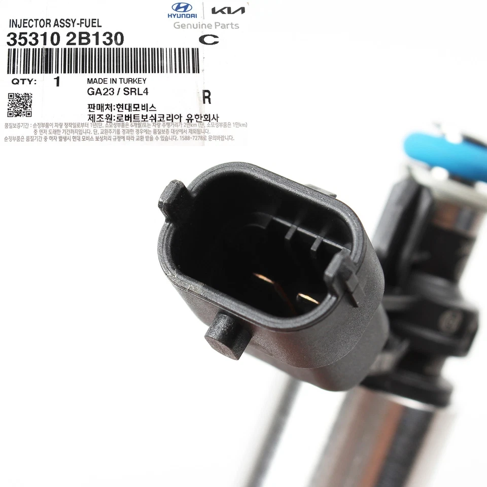 4 GENUINE Fuel Injectors 353102B130 for HYUNDAI ACCENT VELOSTER KIA RIO 1.6L - Imagem 4 de 4