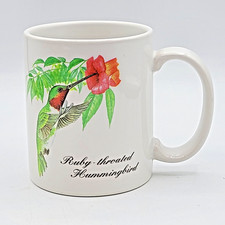 Ruby Throated Hummingbird Coffee Mug Cup Texas Parks and Wildlife Made in USA