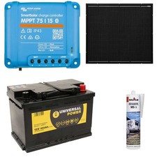 a-TroniX Solaranlage Wohnmobil 220W mit 100Ah Batterie und Victron MPPT Laderegl
