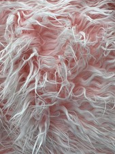 Bethany PINK-B Frost 2.5 Inch Mongolian Long Pile Soft Faux Fur Fabric for Furs