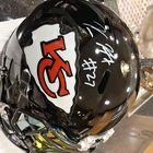 Kareem hunt Kansas City Chiefs Signed  black Football Helmet  rookie sig psa