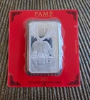 🔥2021 Pamp Suisse Lunar Ox 100gram (3.2oz) .999 Silver Bar in Card-Hard to Find