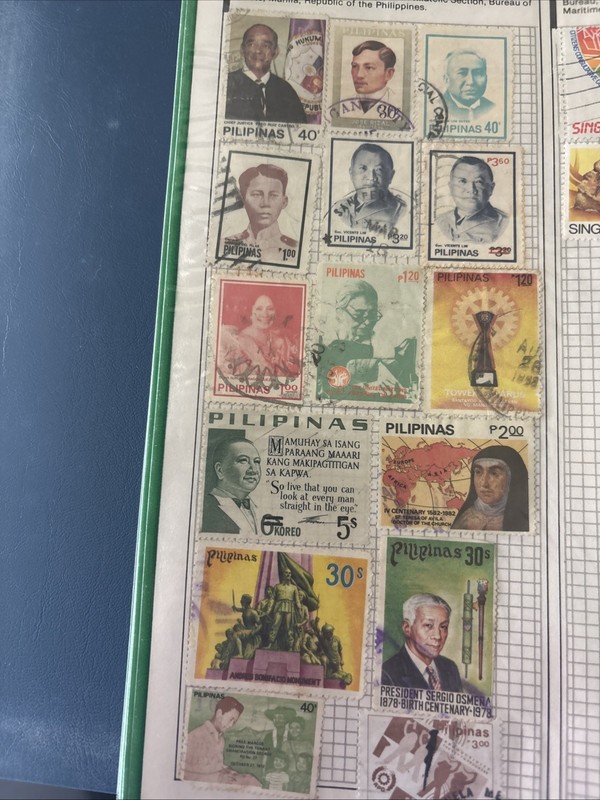 PHILIPPINES STAMP COLLECTION  USED STAMPS POSTAGE COLLECTION