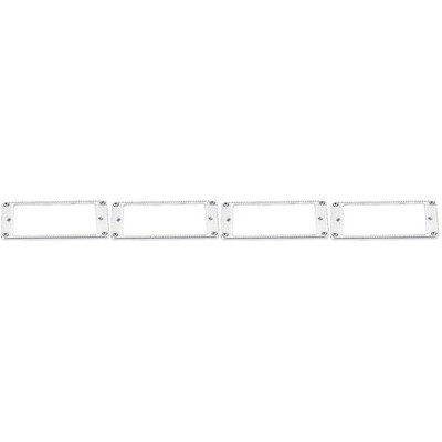 4Pcs Electric Guitar Pickups Frame Metal Replacement Durable Silver