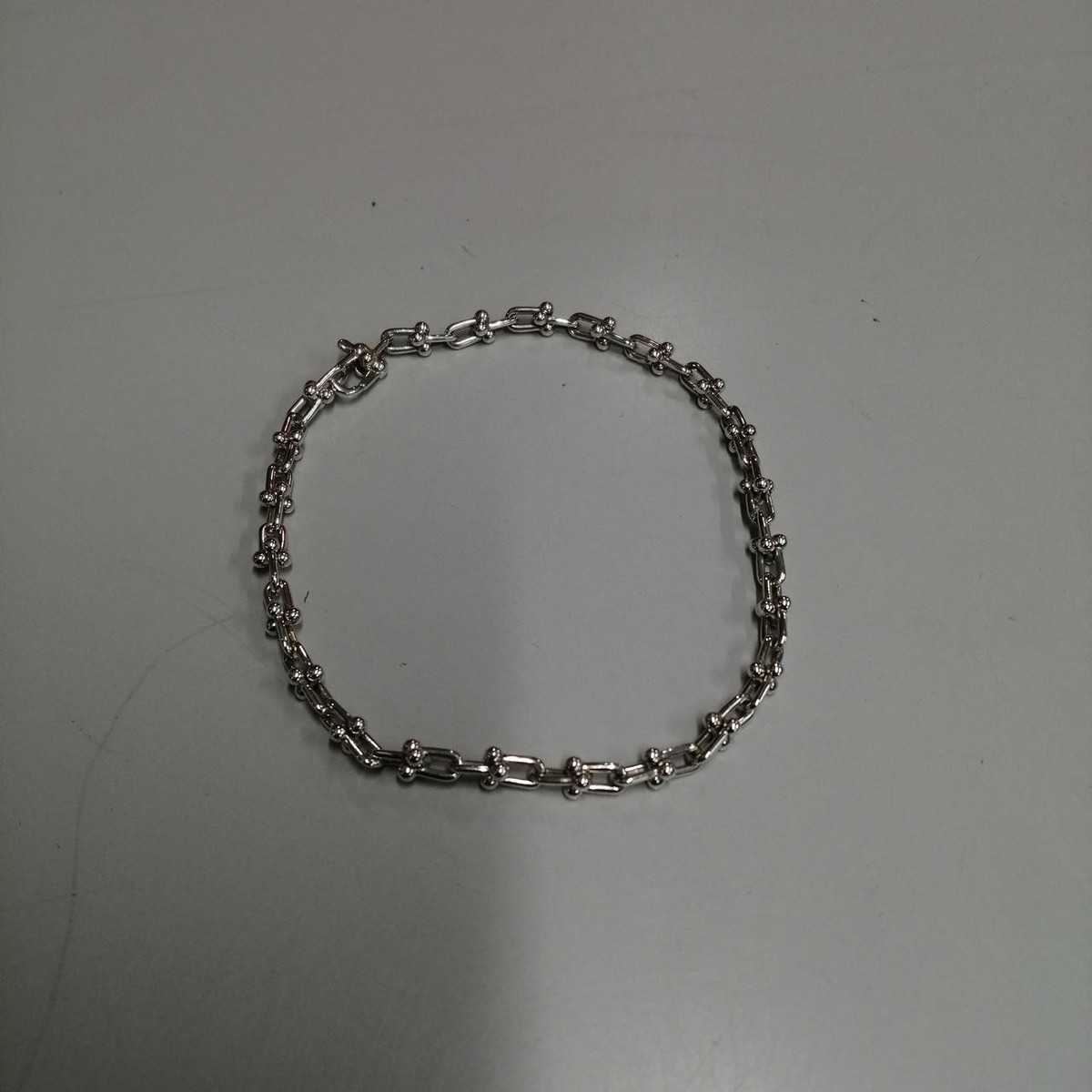 TIFFANY & Co. Bangle Bracelet Hardware Microlink Chain Silver 925