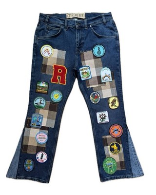 Flared Historian Patchwork Jeans size 34