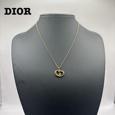 Christian Dior CD Logo Necklace Gold Plated