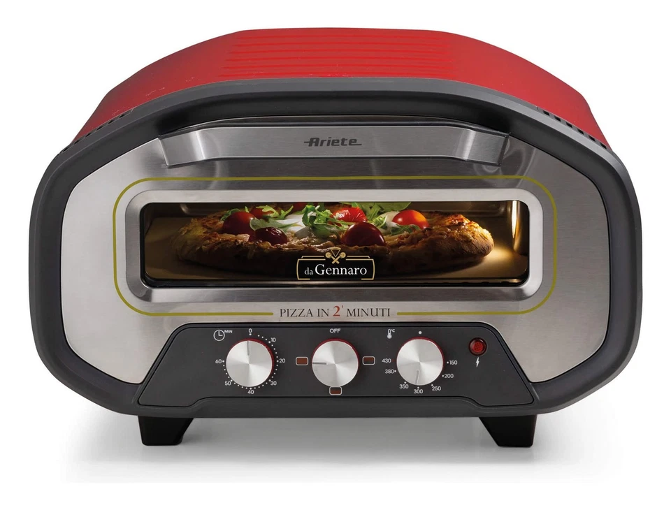 Ariete Forno pizza 2200W 32cm Da Gennaro Red 00C390100AR0 - Immagine 2 di 4