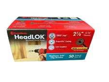 NEW Box of 50 FastenMaster HeadLOK Structural Wood Screws 2-7/8" 3/16"