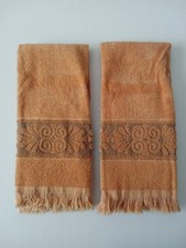 Vtg 70s Cannon Hand Towel Lot 2pc Made In USA Home Decor Bathroom