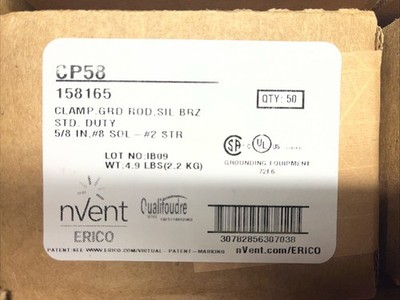 nVent CP58 158165 Bronze Grounding Rod Clamp 5/8''  (Box Of 50)