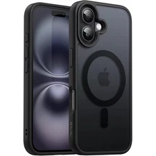 Temdan Designed for iPhone 16 Case MagSafe for iPhone 16 6.1" Black Magnetic
