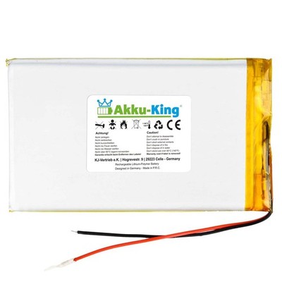 Tablet Batterie Lithium Polymer LiPo Powerbank Akku 3.7V 5000mAh 110 x 60 x 6mm
