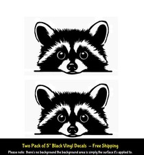 Peeking Raccoon 5" Vinyl Decal Car Truck Window Laptop Tablet Tumbler