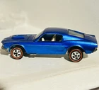 Vintage Hot wheels REDLINE 1968 Blue Custom Mustang PAINTED TAIL TOUGH.