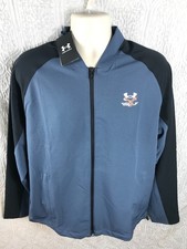 Under Armour Men's Size L Downpour Gray Full-Zip Golf Woven Bomber Jacket 100
