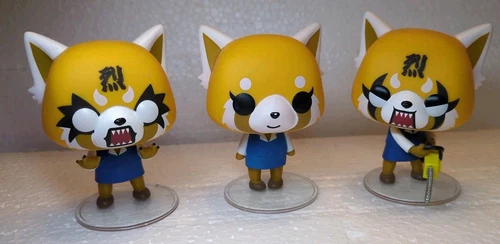 Set of 3 Funko Pop! Aggretsuko RAGE CALM & CHAINSAW Vinyl Figures