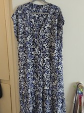 Madewell purple Floral viscosa Midi Dress Cottagecore Prairie V-Neck XL