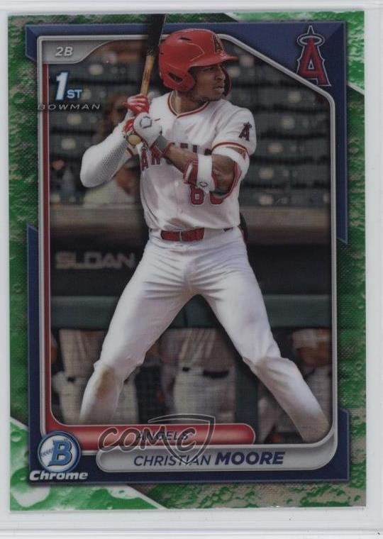 2024 Bowman Draft Chrome Lunar Glow Refractor Christian Moore #BDC-13 1o1b