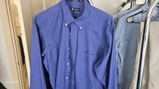 Chaps Ralph Lauren Men's Size 16 1/2 -34/35 Classic Twill Button Down Blue