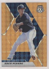 2021 Panini Mosaic Fluorescent Orange Mosaic Prizm 23/25 Zach Plesac #105 0i1b