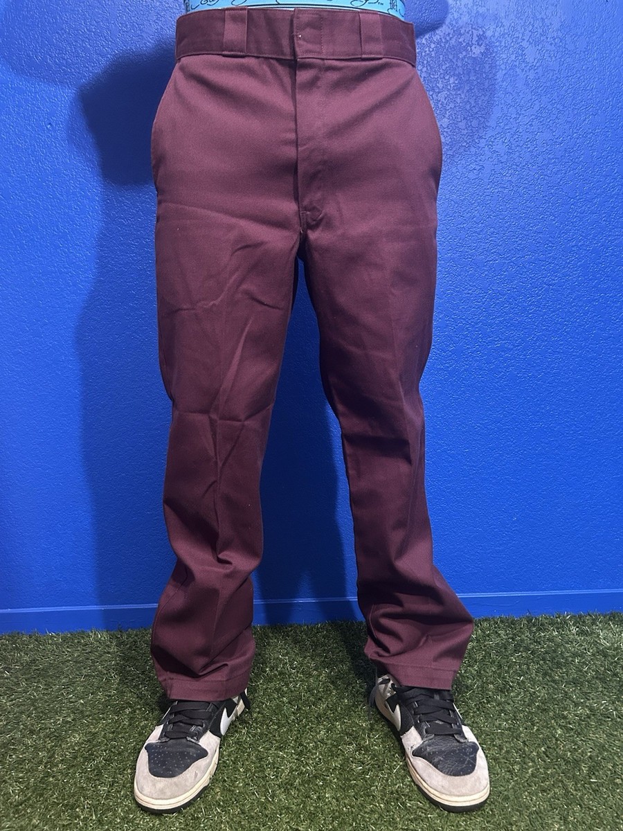 Vintage Dickies 90s Straight Burgundy Men's Pants 31/30 Made