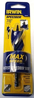 Irwin Speedbor 1866036 7/8'' Max Speed Tri-Flute Drill Bit