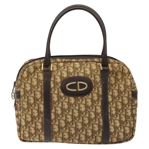 Sac à main Dior Trotter en toile marron authentique
