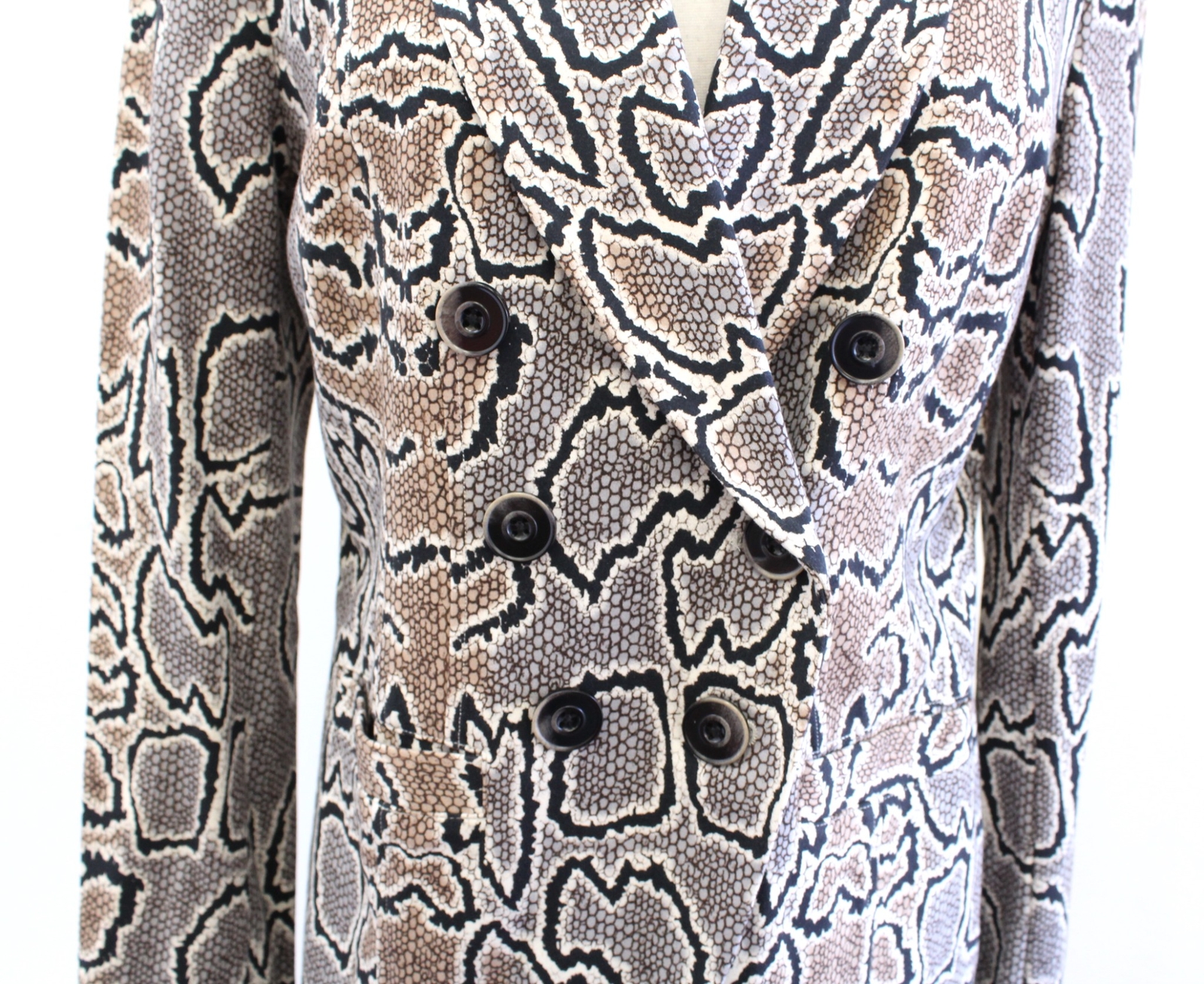 CAbi Womens Python Blazer Double Breasted Snakesk… - image 4