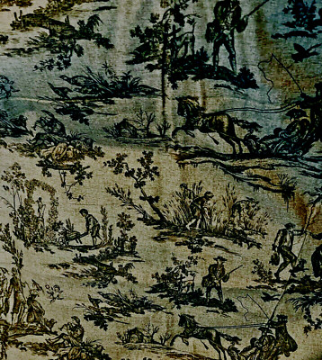 VTG Remember When by Kaye England  Benartex # 360 Shades of Green Toile 22''X14''