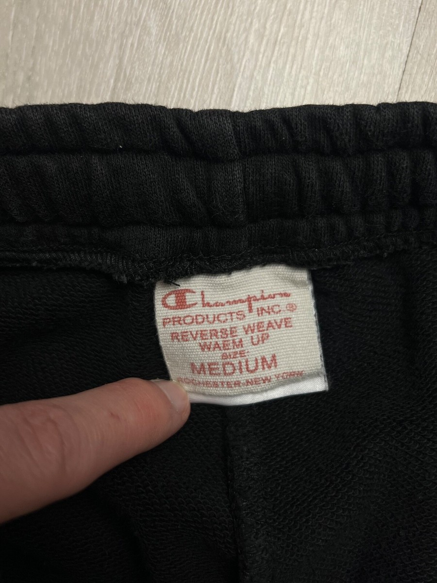 Vetements x Champion SS17 jogger sweatpants side tape black size M