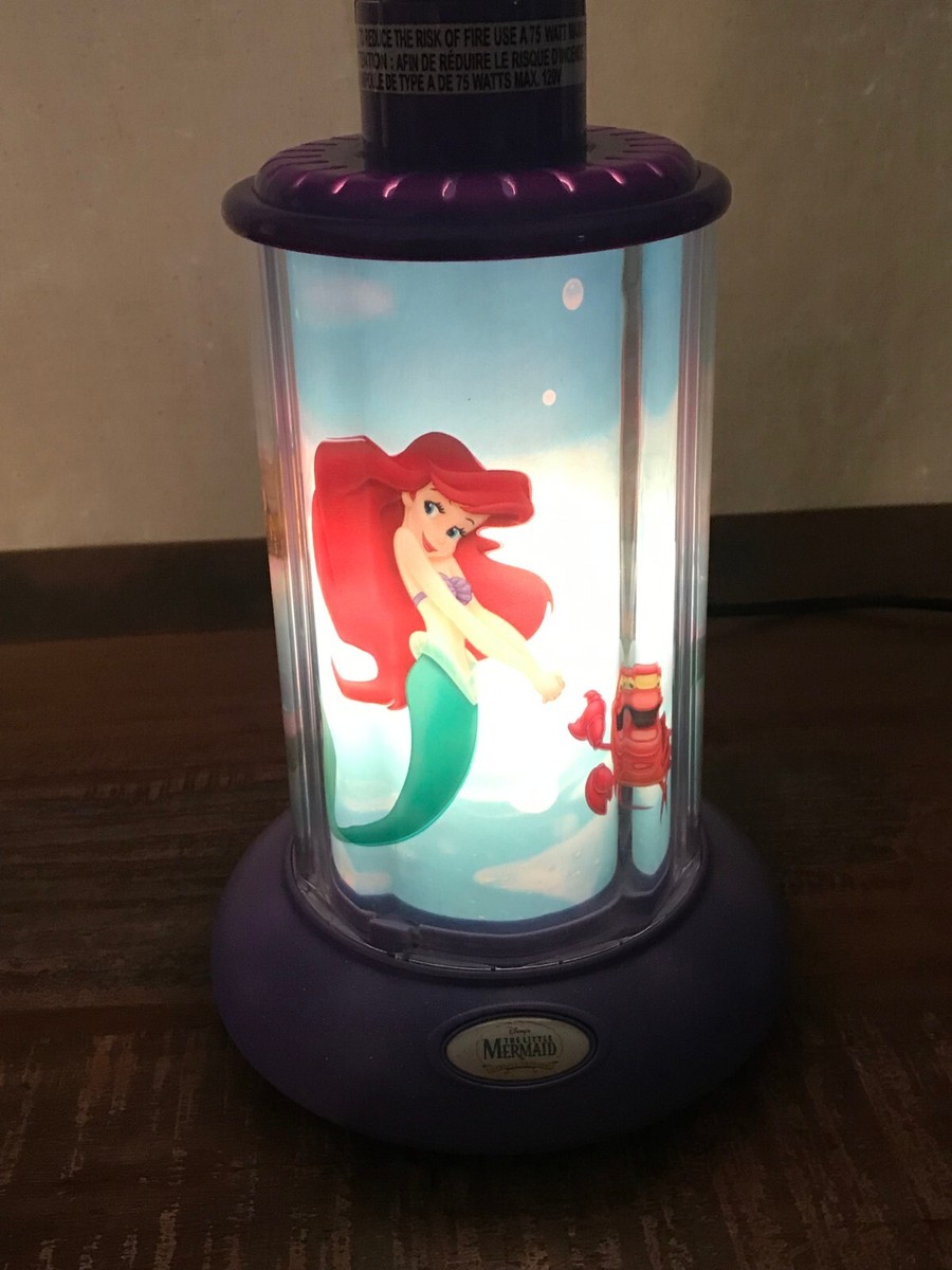 Rare Little Mermaid Lamp Revolving Spinning Rotating Purple Room