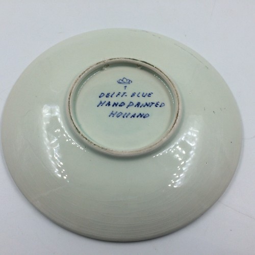 Vintage Delft blue decorative plate 6.25 inches hand painted windmill - Picture 4 of 6