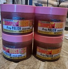 4 Soap  Glory Simply The Boost Body Polish Grapefruit Rhubarb Cream, 10oz
