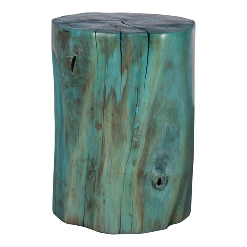 Uttermost Habitat 20" Coastal Tamarind Wood Counter Stool in Blue - Picture 1 of 5
