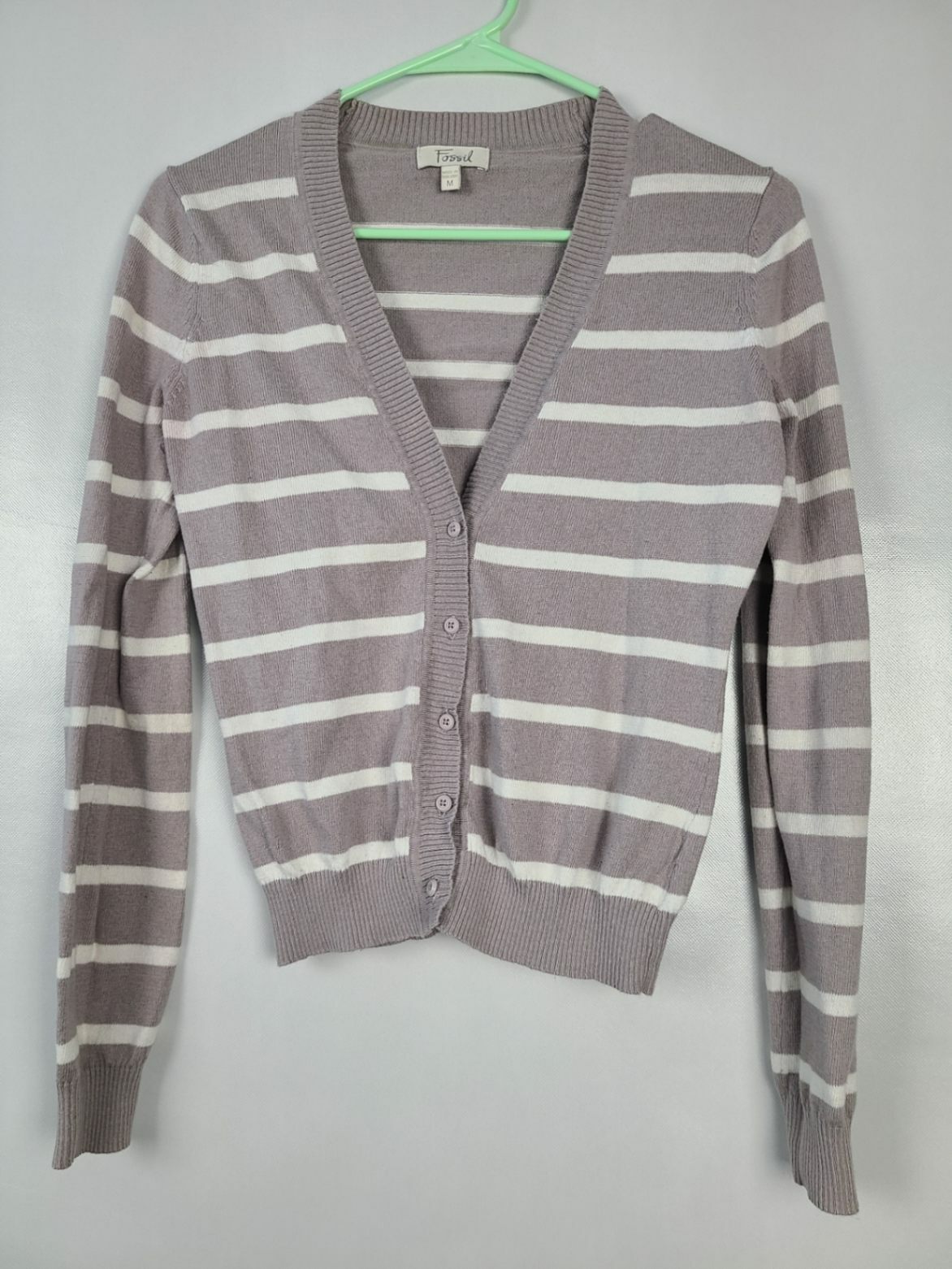 Fossil Womens Cardigan Size Medium Gray 