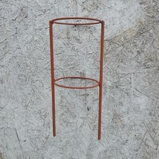 2x 4" Pierścień 10" Wysokie wsparcie roślin ogrodowych 2 pierścienie / 2 nogi Nowy ręcznie robiony czerwony tlenek