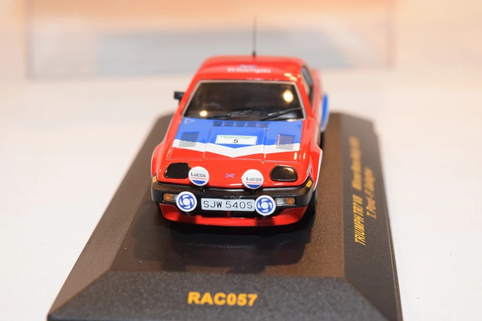 / IXO RAC057 TRIUMPH TR7 V8 GANADOR MANX RALLY 1978 ESTANQUE GALLAGHER COMO N... - Imagen 3 de 4