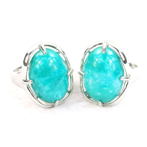 Anillos de moda plateados considerables con cuentas de piedras preciosas naturales piedra 6-10 - Imagen 65 de 78