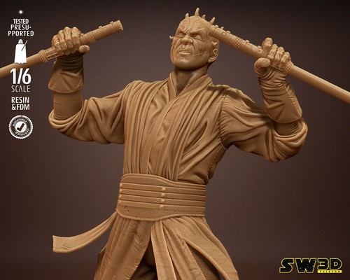 3D Printed 16K FAN MADE STAR WARS SW3D Darth Maul Sculpture up to 350mm approx. - Picture 7 of 15