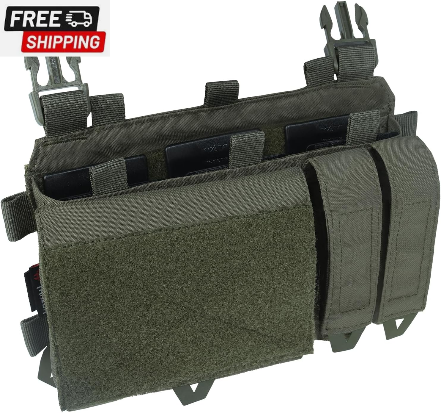Tactical Placard Triple Magazine Pouch with Quick Release Mag Pouch Insert, UTX