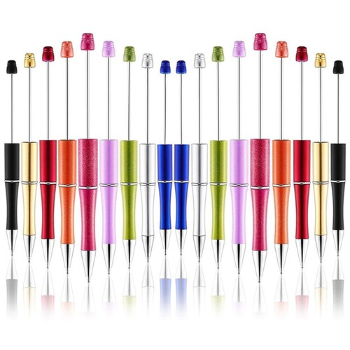 12 Stylos à Billes Avec Perles - Kit DIY Décoratif | Pour Bureau, École, Cadeaux Créatifs - 6