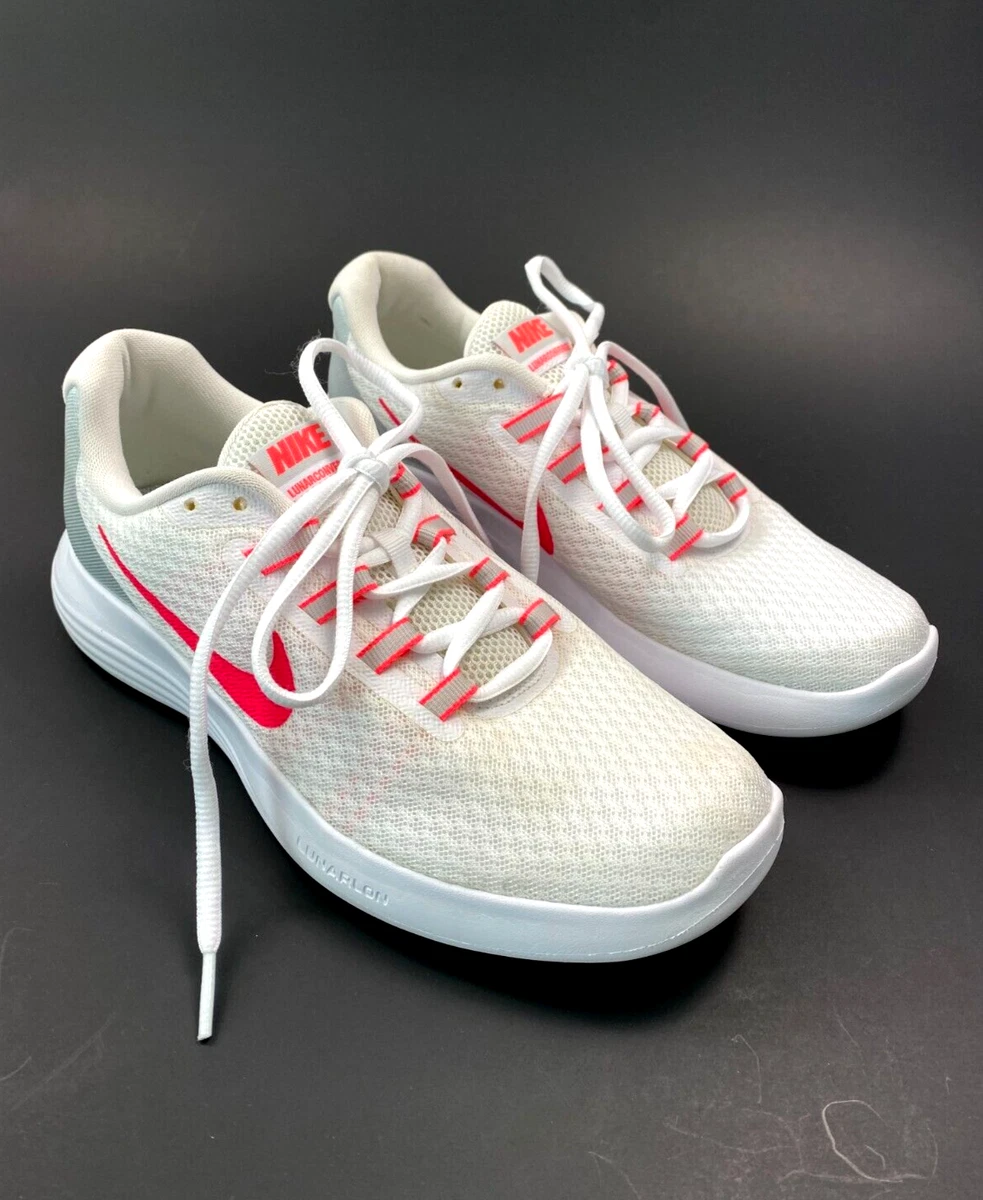 NIKE Lunar Converge Women s Running Sneakers 852469 101 Size 8 White Pink