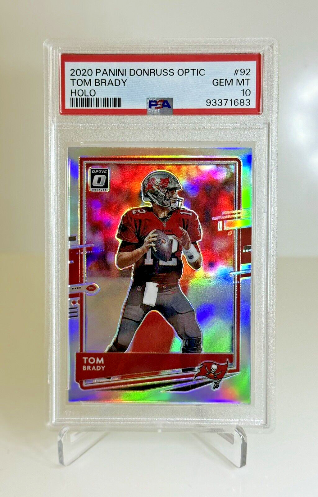 2020 Donruss Optic Tom Brady Holo Prizm #92, psa 10