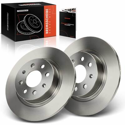 2x Brake Discs Rear Pair for Fiat Grande Punto Opel Vauxhall Adam Corsa ...